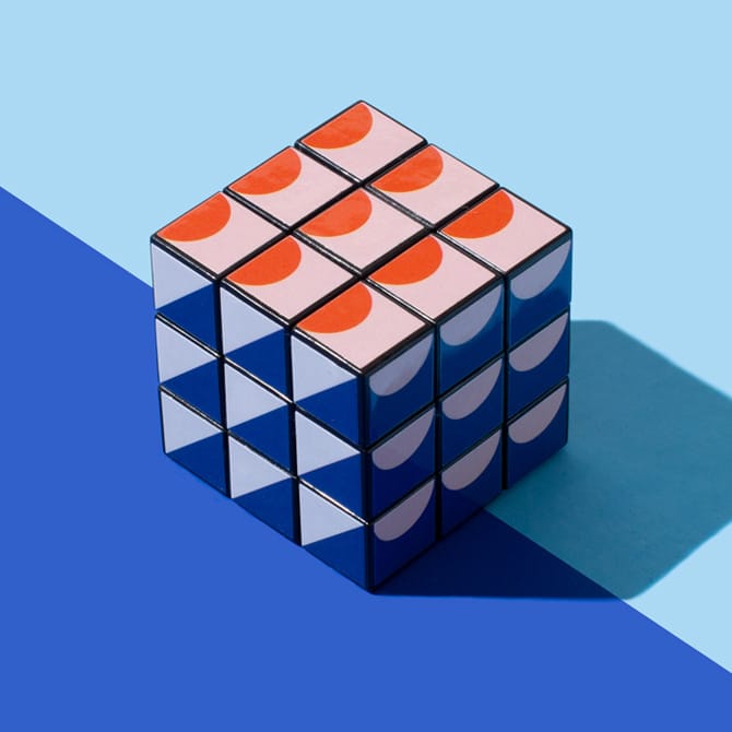 Custom Branded Rubik's Cube for Warby Parker Eyewear | DRIVe Marketing Group of Portland, Oregon